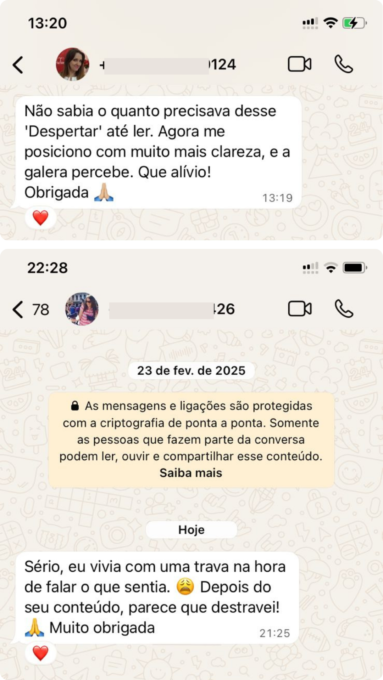 Depoimento transformação comunicação - cliente expressa sentimentos com clareza após método